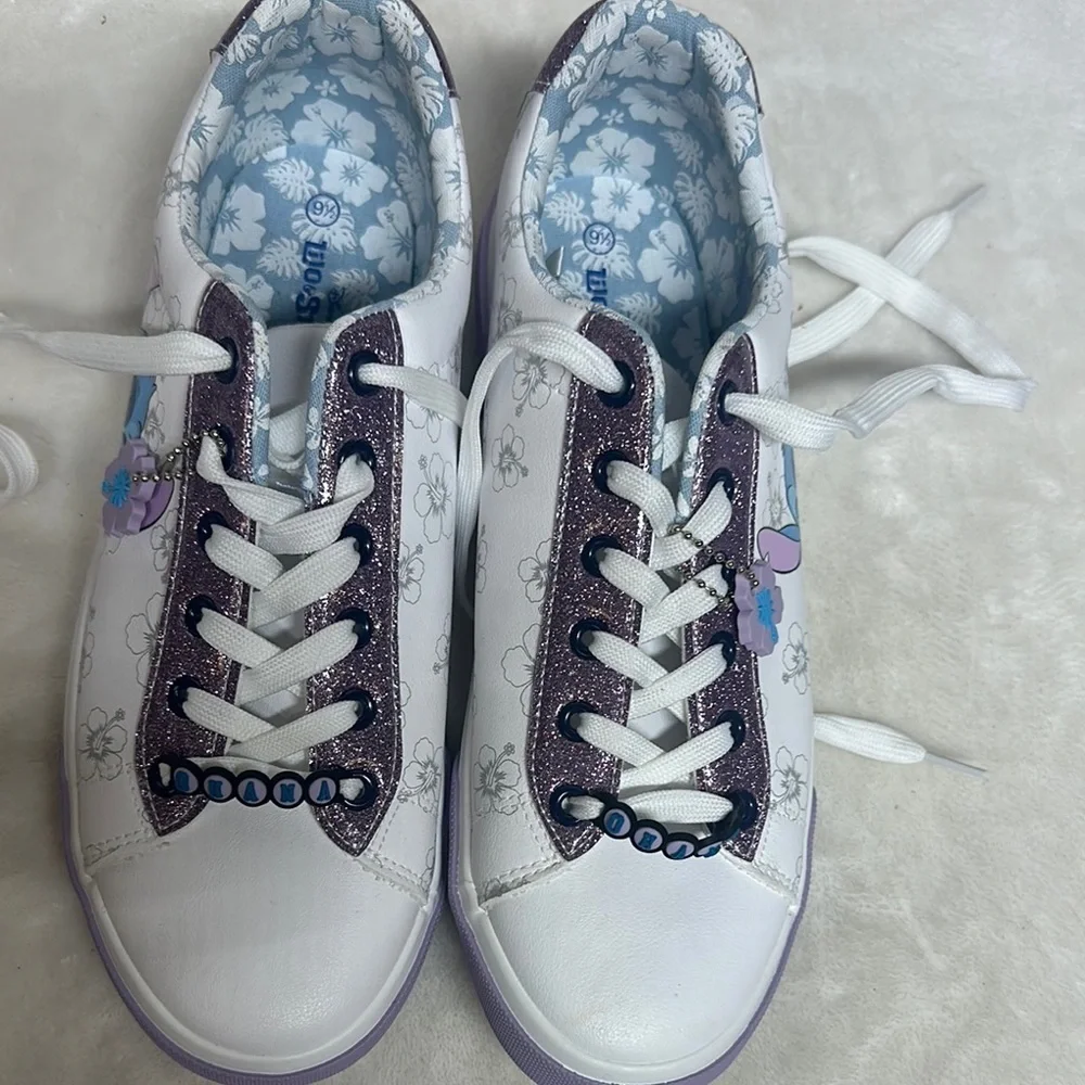 Disney LILO & Stitch White and Purple Chunky Sole Sneakers